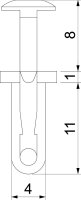 OBO VDK SPN4 Rozpěrný nýt CABLIX pr. 4mm sytě černá Polyamid PA