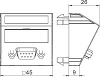 OBO MTS-DB9 S RW1 Multimediální nosič D-Sub9 konektor 45x45mm čistě bílá