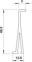 OBO WDKH-TW60LGR Přepážka 15x50x2000 světle šedá