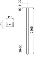 OBO 6286530 Přístrojový sloup ISS70110STSRW