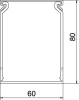 OBO CABLIX 8060 S Propojovací kanál CABLIX 80x60x2000 kamenná šeď