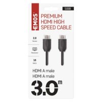 HDMI 2.0 high speed kabel A vidlice A vidlice 3 m EMOS S10300