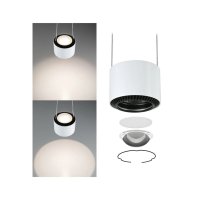 URail LED závěs Aldan 1-ramenné 1x8,5W bílá/černá stmívatelné PAULMANN 94971