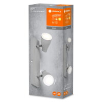LEDVANCE LED SPOT PEAR GREY 2 x 4.3W 2700K GU10