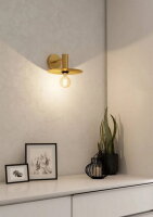 Nástěnné svítidlo ESCANDELL E27 kartáčovaná mosaz/černá 1X40W IP20 EGLO 900733