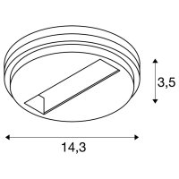 DALI, bodový výstup černá SLV 1004684