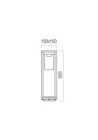 Sloupkové svítidlo LAGOS ST E27 1Xmax.15W IP44 500mm DB REDO 90523
