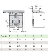 Manipulační destička světle šedá WAGO 2092-3603
