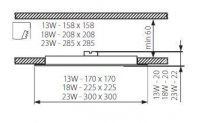 Kanlux 22520 KATRO LED 23W-WW-SR Vestavné svítidlo LED