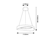 ILIANA LED 56W IP20 stříbrná 3000K 3380lm RABALUX 72236