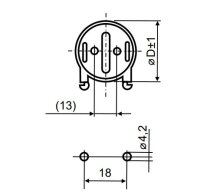 Světelný kompenzační kondenzátor 6uF 25x75mm dráty 210mm zacvaknutí LCP0060022