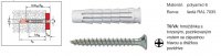 Elematic 565392 T6/VA hmoždinka univ.10x50mm se šroubem
