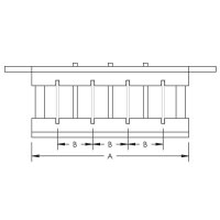 Mechanicky zesileny drzak sbernic RCBS1/6 TN, 552050 ERICO RCBS 1/6 TN 552050