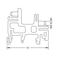 Držák pro dvě zemnící sběrnice EB166/142 ERICO EB142-166SUP2