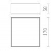 LARISA SQ 17 DIMM stropní bílá 230V LED 15W 3000K RENDL R13158