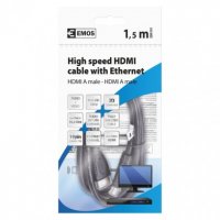 HDMI kabel +ETHERNET A/M-A/M 1,5M Emos SD0101
