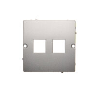 Kryt zásuvky komunikační (pro prvky Keystone), stříbrná matná metalizované