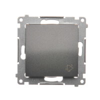 Ovládač zapínací ZVONEK, řazení 1/0, 10AX, 250V~ antracit mat, metalizované