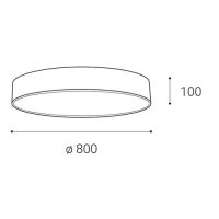 Svítidlo MONO 80, W DIM TRIAC 100W 2CC3000K/4000K stropní bílá LED2 1271451DT