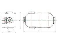 Krabice dvojitá spojovací prachuvzdorná 149x80x68mm, pod omítku KAISER 1656-21