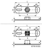 Stěnový úchyt 675 145mm BUP 1/2'' WALRAVEN 67198021