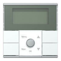 Časovač, Merten System M, s displejem, aluminium, matný plast MEG5754-0460