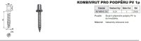 Kombivrut pro podpěru PV 1p KV M8-6/35 FeZn TREMIS Z655