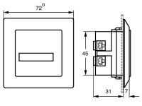 Počítadlo provozních hodin PALADIN BW 40.18 230V do PANELU 48x48mm 1008133