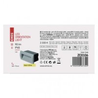 LED orientační vestavné svítidlo DIRAL 140×70, 3W teplá bílá, IP65 EMOS ZC0106