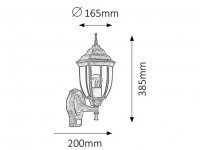 Nizza E27 1x 60W IP43 antická zlatá RABALUX 8458