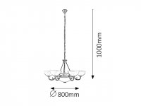 Marlene E14 6x 40W + E27 2x 60W IP20 bronz RABALUX 8546