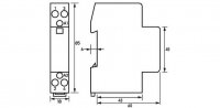 Instalační stykač HS20-02 20 A, 230 V, 50 Hz,  0 sp., 2 rozp. DOEPKE 09980406