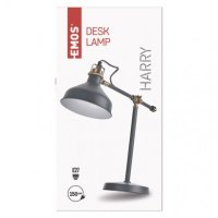 Stolní lampa HARRY na žárovku E27, tmavě šedá EMOS Z7611