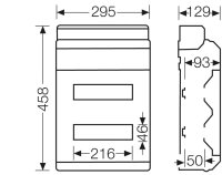 KV 90-Jističová skříň 24 modulů (2x12x18 mm) IP65 HENSEL KV 8224