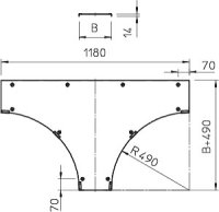 OBO T D 500 FT Víko dílu T pro díl T LT B500mm Ocel žár.zinek