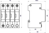 Svodič rázového přepětí HSA-275/3+1 SPD typ 2+3 HAKEL 24531