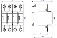 Svodič rázového přepětí HSA-275/3+1 M SPD typ 2+3 HAKEL 27084