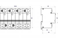 Svodič impulzních proudů HLA50-255/4+0 LED SPD typ 1 HAKEL 10982