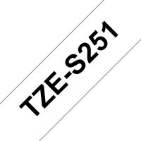 Páska BROTHER TZe-S251 bílá/černá (24mm, laminované, extrémně adh.)