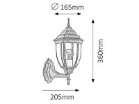 Nizza E27 1x 60W IP43 antická zlatá RABALUX 8452