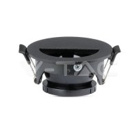 GU10 Fitting Half Circle Black + Black,