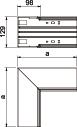 Vnitřní roh OBO WDK I100130GR pro kanál WDK 250x130x100 kamenná šeď