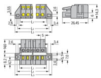 Pružinová svorka CAGE CLAMP 2,5mm2 šedá 9pól. WAGO 231-109/027-000
