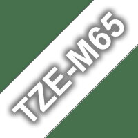 Páska BROTHER TZE-M65 (matný povrch), průsvitná/bílá  (36mm, 8m)