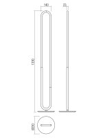 Stojací lampa LATIUM LAMP LED 20W 3000K BRASS REDO 01-3187