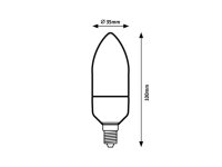 Světelný zdroj SMD LED, E14 C37, 5W, 470lm, 3000K RABALUX 79056