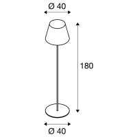 ADEGAN venkovní stojací lampa TC-(D,H,T,Q)SE IP54 antracit max. 24 W SLV 228965