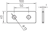 OBO 1124605 Spojka pro lištu MS 41 podélná GMS 2 VP G