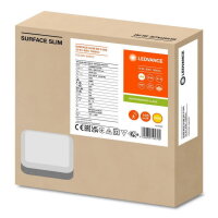 LEDVANCE SURFACE SLIM IK10 SQ 200 SENSOR 10W 830 WT IP65