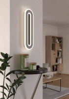Nástěnné svítidlo MACCHIONI LED 400X120 bílá/třpyt 12W IP20 EGLO 901235